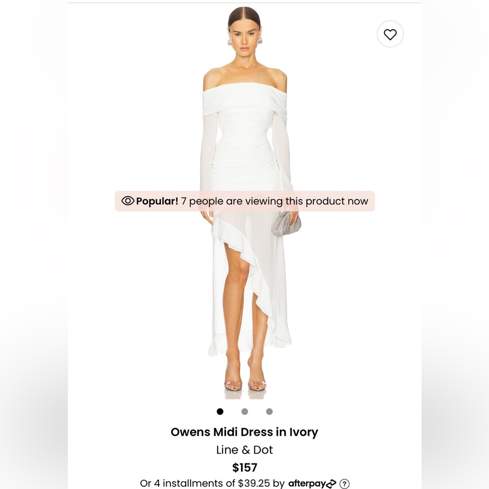 Owens midi dress in ivory. Brand - line & dot. Size XS. NWT